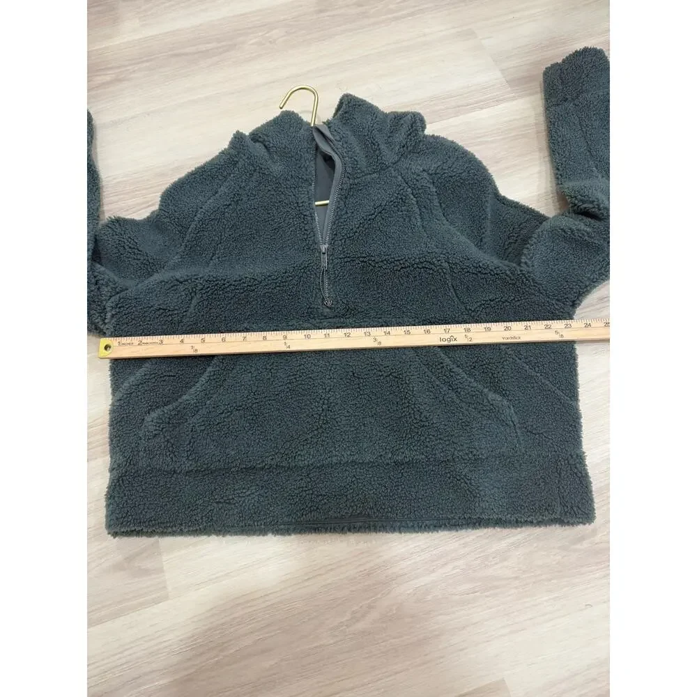 Lululemon Scuba Oversized Half-Zip Fleece Hoodie Smoked Spruce Women’s Size M/ L